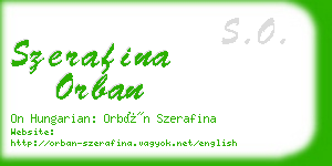 szerafina orban business card